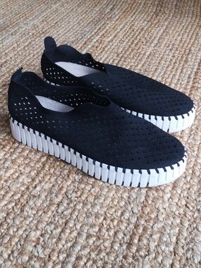 Ilse Jacobsen platform leather flats